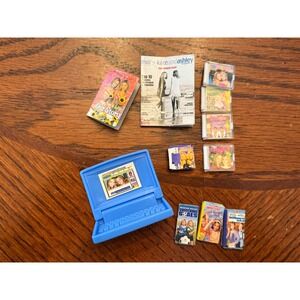 Mary-Kate and Ashley Olsen Doll Accessories Lot Laptop Magazine VHS CDs Vintage
